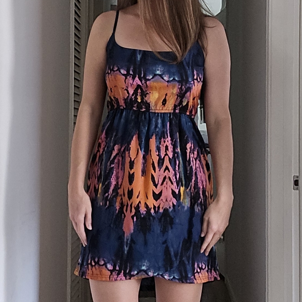 Hurley Tie Dye Faux Wrap Dress